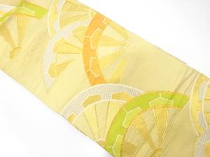 アンティーク　村田織物製　波車模様織り出し袋帯（材料）